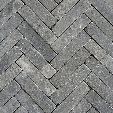 Retrostones Plus | Grijs/Zwart | Getrommeld | 5x20x6,4 cm