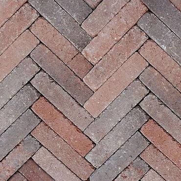 Retrostones Plus | Rood/Bruin | Getrommeld | 5x20x6,4 cm