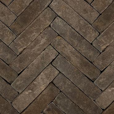 Hollandse Streken | Fries | Zwart/Bruin | Getrommeld | 5x20x6 cm