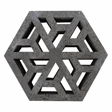 Eco Tegel | Schellevis | Oud Hollands | Antraciet | 37,5x37,5x7 cm