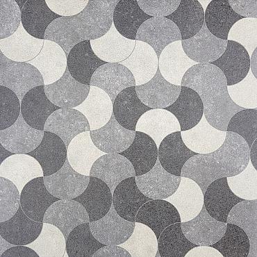 Tegel | Betonique | Stone Decor Light | Lichtgrijs | Gecoat | 60x60x4 cm