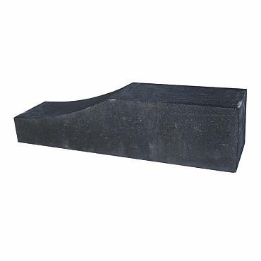 Palissade Block Wave | Zwart | 60x15x15 cm
