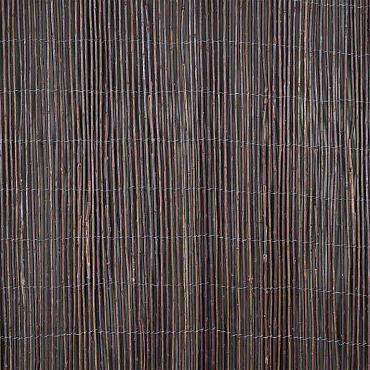 Natuurlijke schutting | Wilgenteenmat 1 stengel dik | Donker Bruin | 200x200 cm