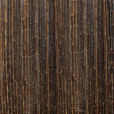 Natuurlijke schutting | Bamboescherm op rol | Zwart | 180x180 cm