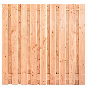 Tuinscherm | Douglas | Douglas | Alder 19 planks/16mm | Blank | Geschaafd/Onbehandeld | RVS Geschroefd | 180x180 cm