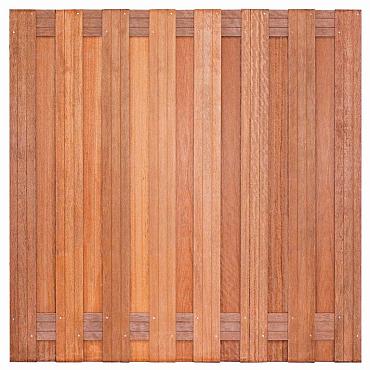 Scherm | Hardhout | Victor 17 planks | RVS Geschroefd  | 180x180 cm
