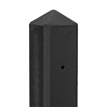 Betolux | Betonpaal hoekpaal | Antraciet gecoat | 280x10x10 cm