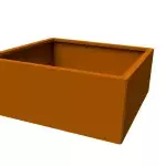 Retail Pack Box Bloembak Corten 100cm