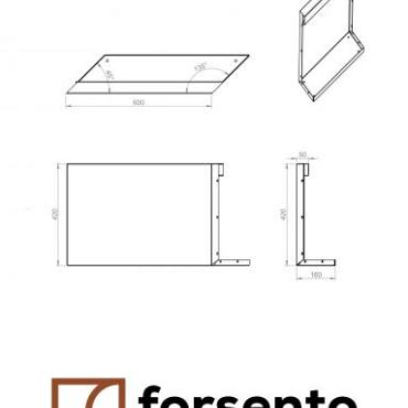 Bloembak Module+ Parallel paneel (E) 60x42 cm R