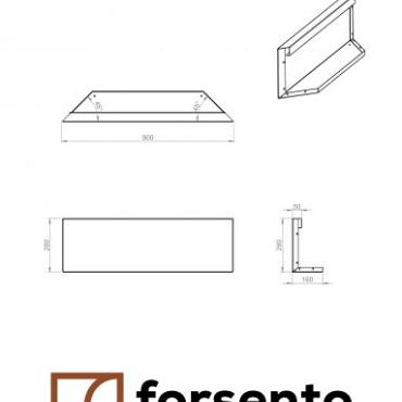 Bloembak Module+ Kopschot paneel (D) 90x28 cm