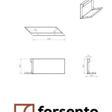 Bloembak Module+ Parallel paneel (E) 60x28 cm L
