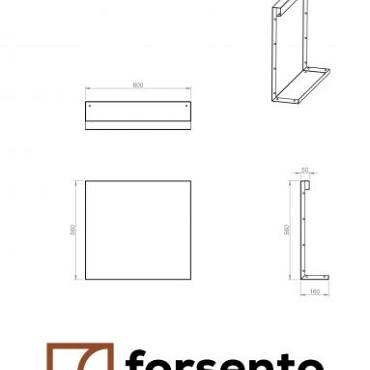 Bloembak Module+ Recht Paneel (A) 60x56 cm