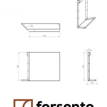 Bloembak Module+ Inwendig hoekpaneel (C) 60x56 cm L