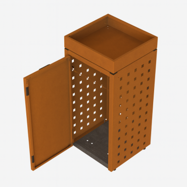 Kliko ombouw 120 Liter - 1 stuk CORTEN met tuinbak