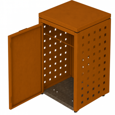 Kliko ombouw 120 Liter - 1 stuk CORTEN met vaste deksel