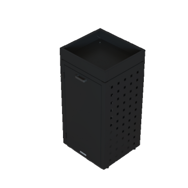 Kliko ombouw 120 Liter - 1 stuk GRAFIET ZWART met tuinbak