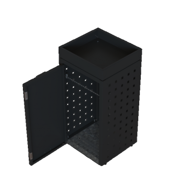 Kliko ombouw 120 Liter - 1 stuk GRAFIET ZWART met tuinbak