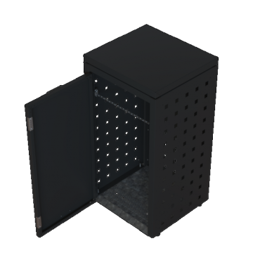 Kliko ombouw 120 Liter - 1 stuk GRAFIET ZWART met vaste deksel