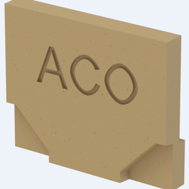 ACO Euroline eindplaat H = 97mm