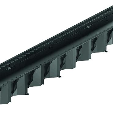 ACO Hexaline 2,0 goot zwart, L=1000mm excl. rooster