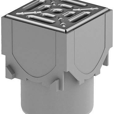 ACO Euroline hoekelem. met Vz.st-rooster kunststof onderelement