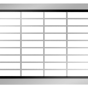 Langsprofielrooster RVS, L=1000mm tbv. ACO Hexaline, Euroline en Highline
