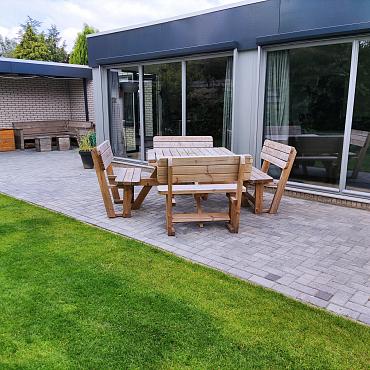 Betonstraatsteen 6 cm grijs/zwart komo