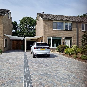 Betonstraatsteen 6 cm tricolore komo