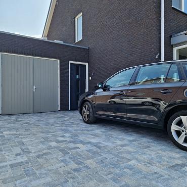 Stonique trommel betonstraatsteen 6 cm grijs/zwart