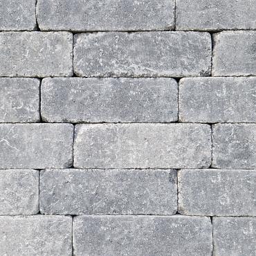 Stonique trommel longstone 7 cm grijs/zwart