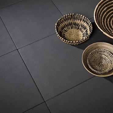 Patio square 60x60x4 cm black TOP