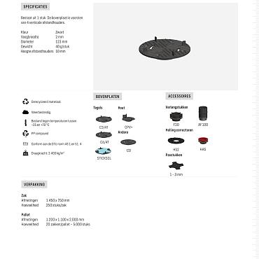 Comfort bovenplaat C2/4T tegels voeg 2 mm