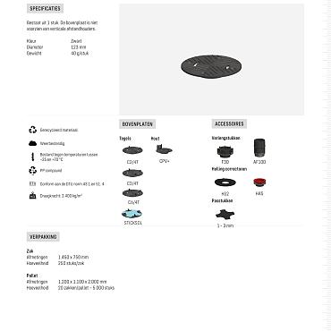 Comfort bovenplaat CO vlak divers