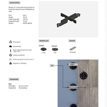 Structusol voegstuk C3X kruis voeg 3 mm
