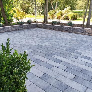 Longstone opritsteen 7 cm grijs/zwart