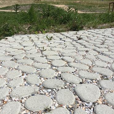 Keigrassteen 45x45x10 cm grijs