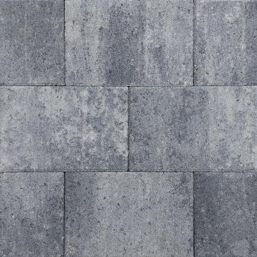 Straksteen 20x30x6 cm grijs/zwart