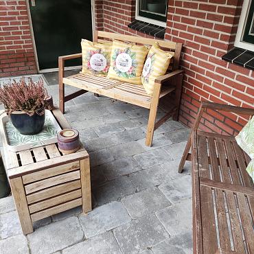 Stonique trommel 20x30x5 cm grijs/zwart