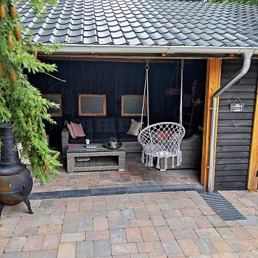 Stonique trommel 20x30x6 cm oud bruin