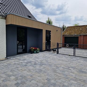 Stonique trommel 21x14x7 cm grijs/zwart