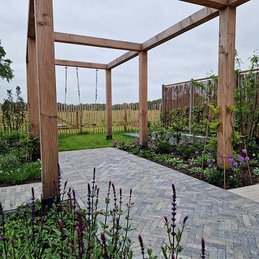 Stonique trommel waalformaat 7 cm grijs/zwart