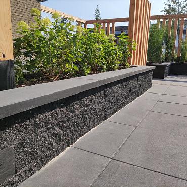 H2O comfort square 60x60x4 cm black graphit