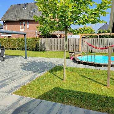 Patio square 60x60x4 cm nero/grey