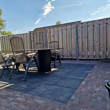 Tegel 50x50x5 cm antraciet komo ZVK met mini facet