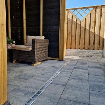 Aquadrain afvoergoot grijs 100x10x6,5 cm