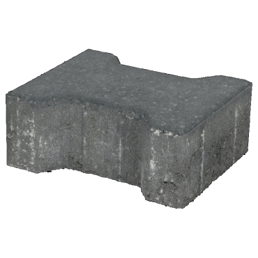 Ecotop Base H-verbandsteen 20x16,4/11,7x8 normaal facet antraciet KOMO PL2