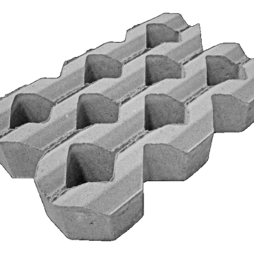 Grasbetontegel type A 40x60x12  BK25 vierkante gaten