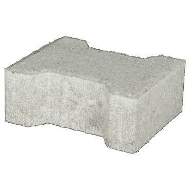 Ecotop Base H-verbandsteen 20x16,4/11,7x8 normaal facet grijs KOMO PL2