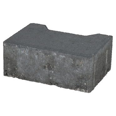 Ecotop Base Randsteen 20x13,4/11,5x8 normaal facet antraciet KOMO PL2