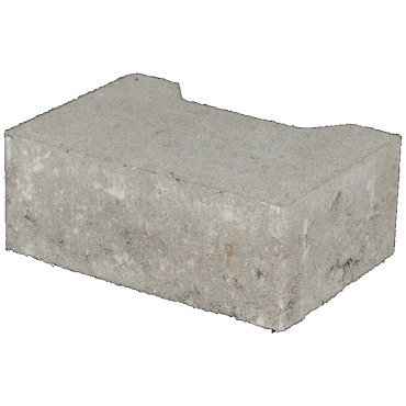 Ecotop Base Randsteen 20x13,4/11,5x8 normaal facet grijs KOMO PL2